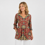 Elegant Silhouette V-Neck Blouse for Women - AI-generated main product image