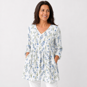 Feminine Flow V-Neck Blouse for Women - AI-generated main product image