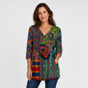 Effortless Flow V-Neck Blouse for Women - AI-generated main product image