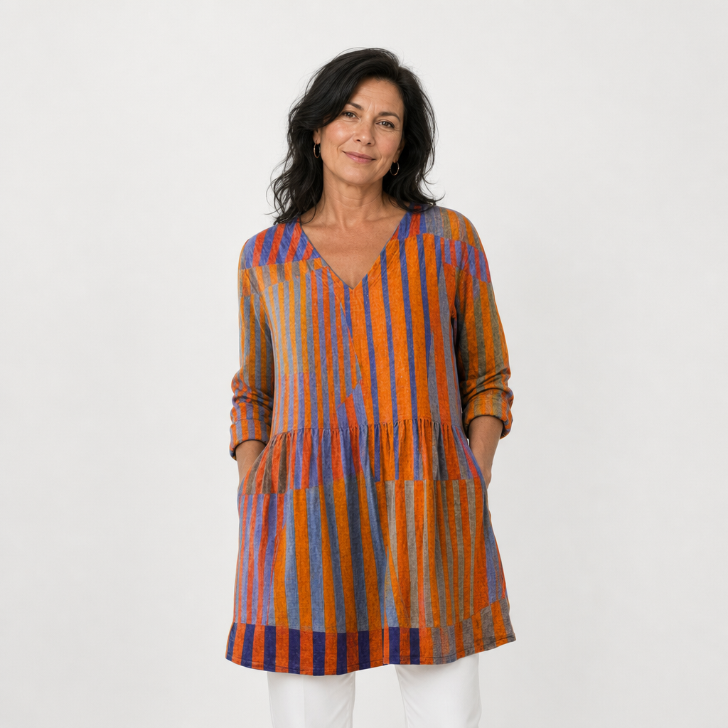 Fluid Silhouette V-Neck Blouse for Women - AI-generated main product image