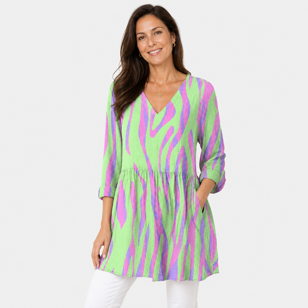 Breezy Flow V-Neck Blouse for Women - AI-generated main product image