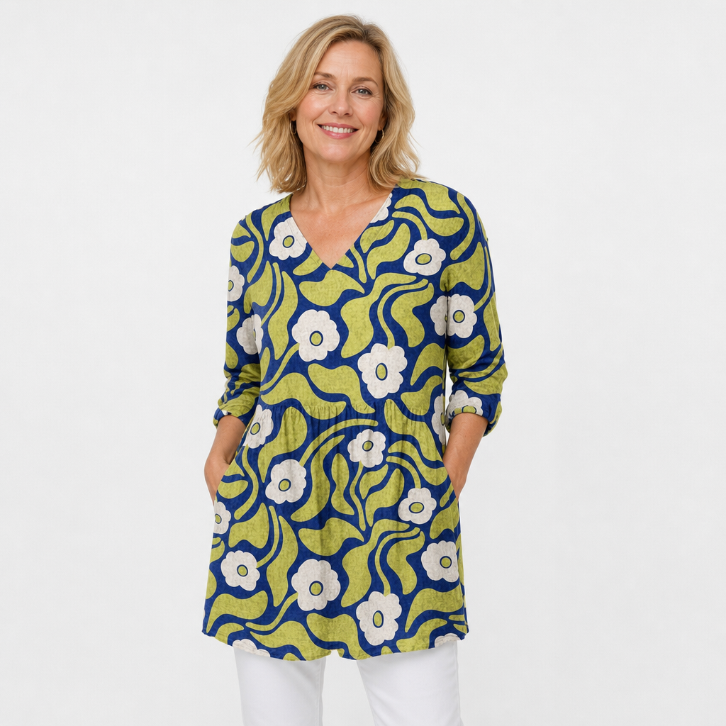 Classic Flow V-Neck Blouse for Women - AI-generated main product image
