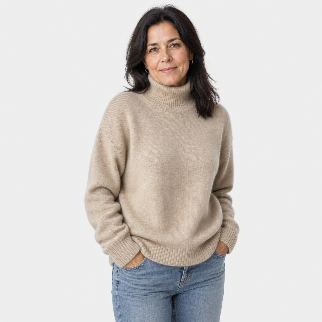 Loose Fit Roll Neck Sweater for Women - AI-generated main product image