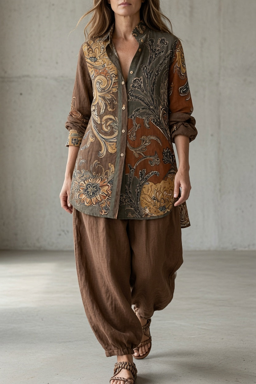 Bohemian Printed Two-Piece Set for Women