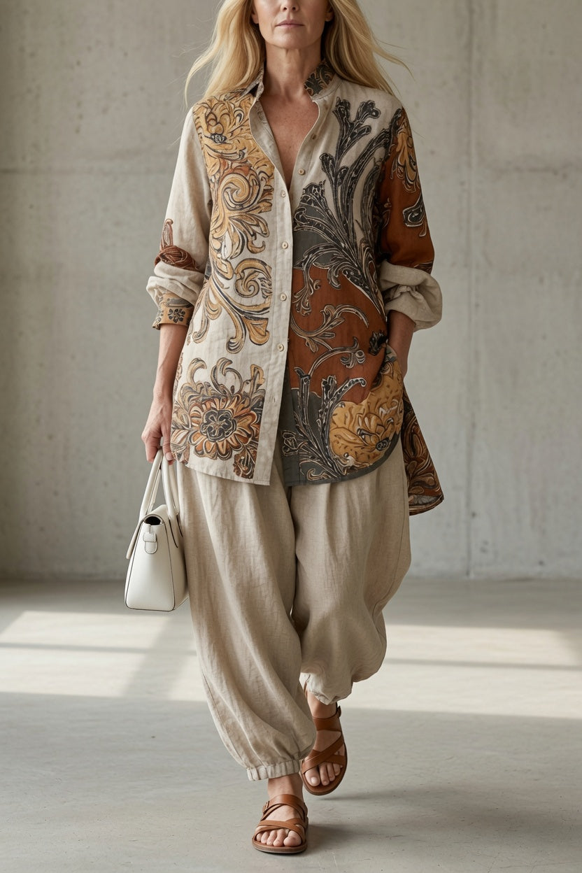 Bohemian Printed Two-Piece Set for Women