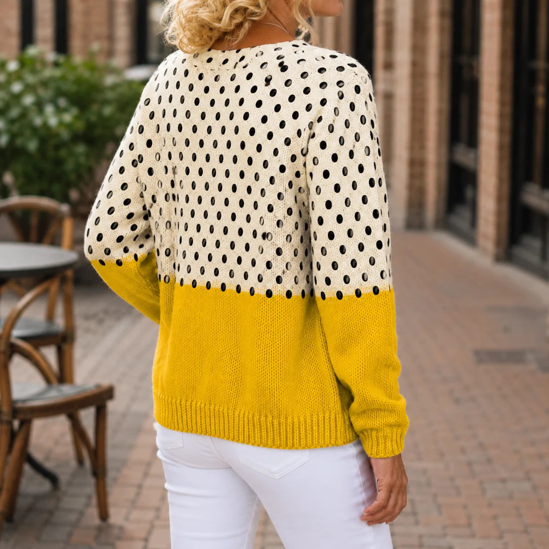Vintage Polka Dot Open-Front Cardigan for Women