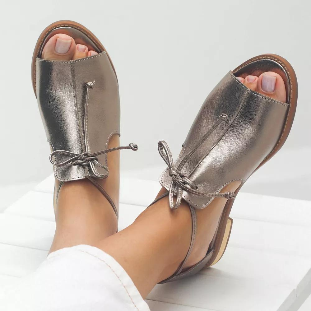 Open-Toe Bow Strap Sandals for Women