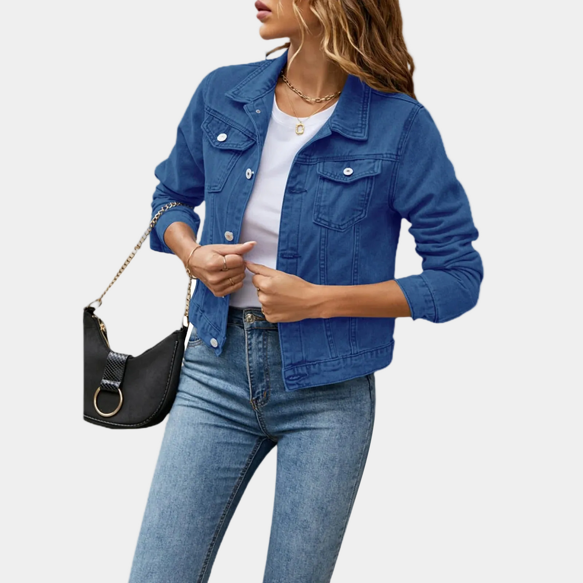 Short Button Front Jacket for Women
