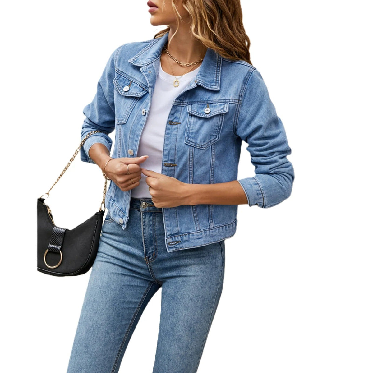 Short Button Front Jacket for Women