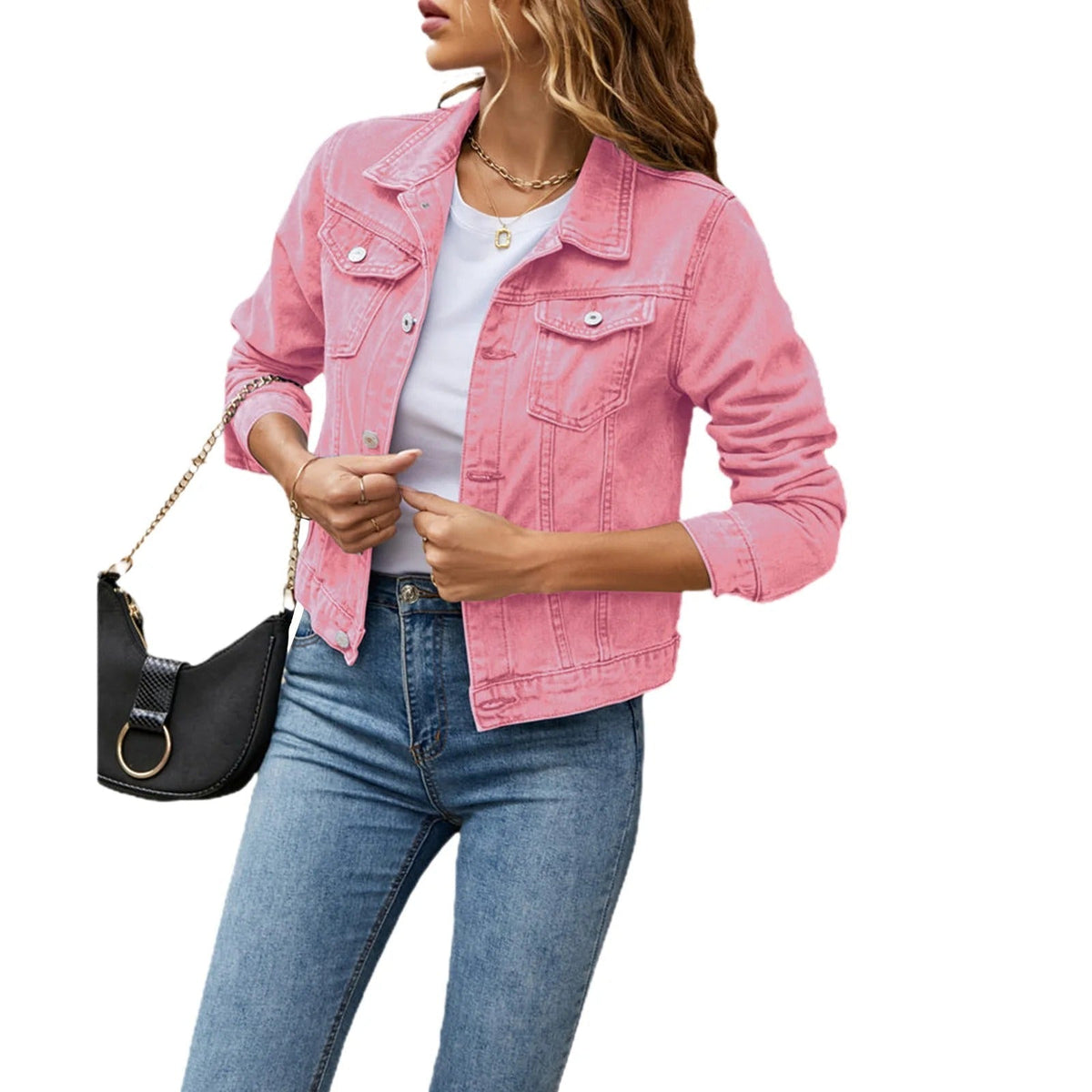 Short Button Front Jacket for Women