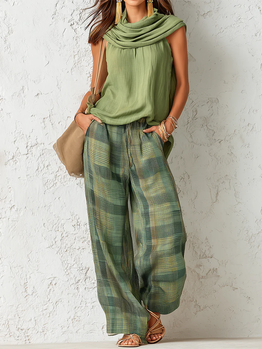 Loose-Fit Wide-Leg Set for Women