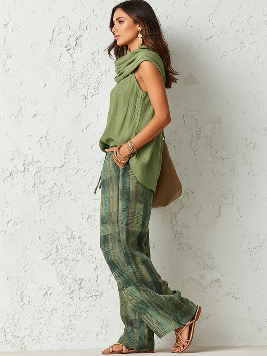 Loose-Fit Wide-Leg Set for Women
