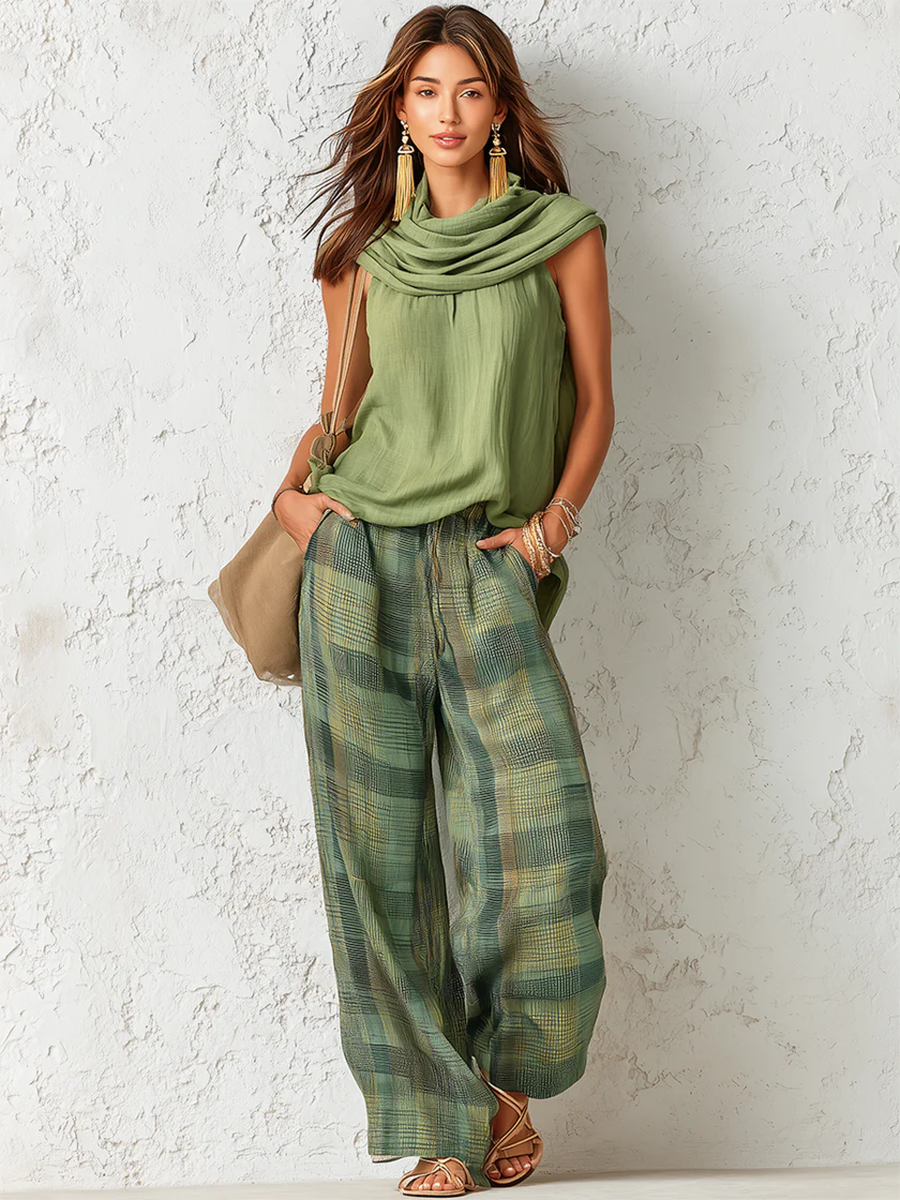 Loose-Fit Wide-Leg Set for Women