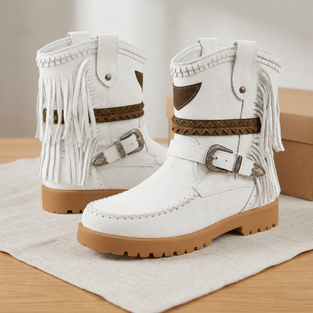 Boho Fringed Boots for Women