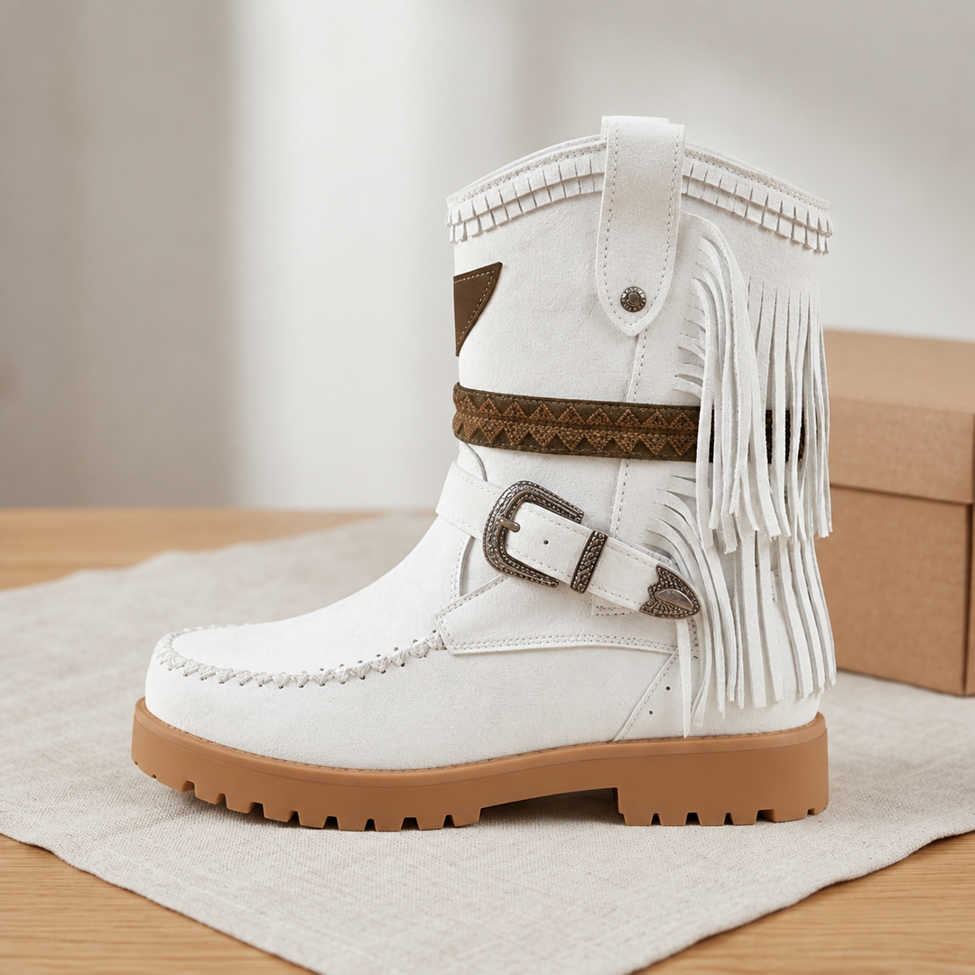 Boho Fringed Boots for Women