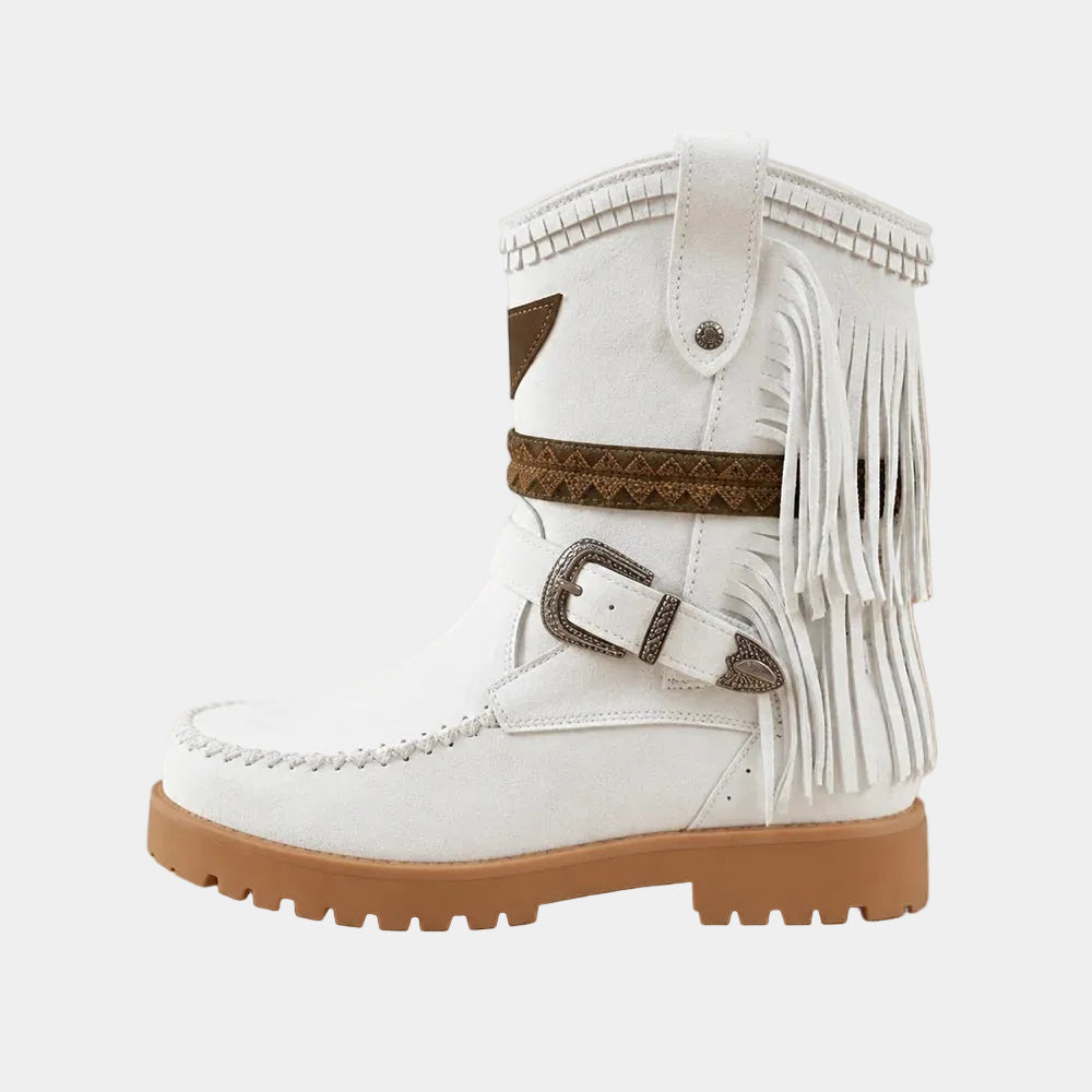 Boho Fringed Boots for Women